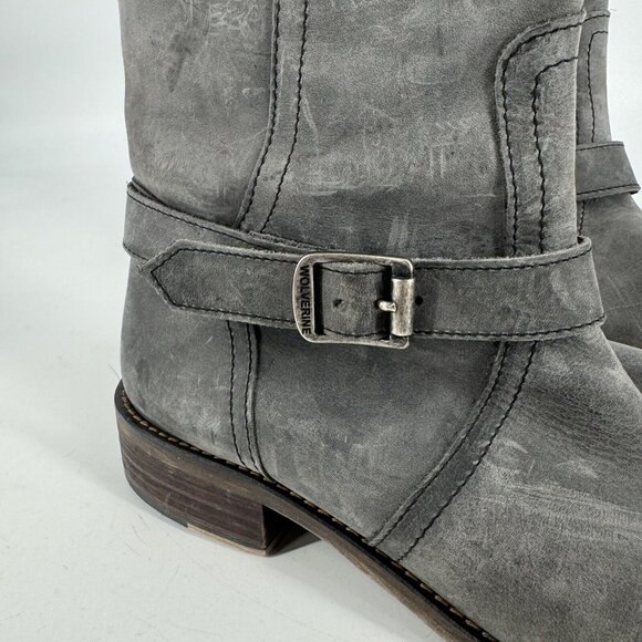Wolverine boots womens 9.5 gray vegan leather margot tall riding fits like 9 - Picture 3 of 9